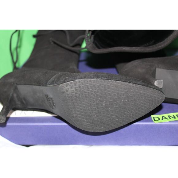 Stuart Weitzman Tiemodel Black Suede High Heel Boots G232996 Women's 6.5M - Picture 11 of 16